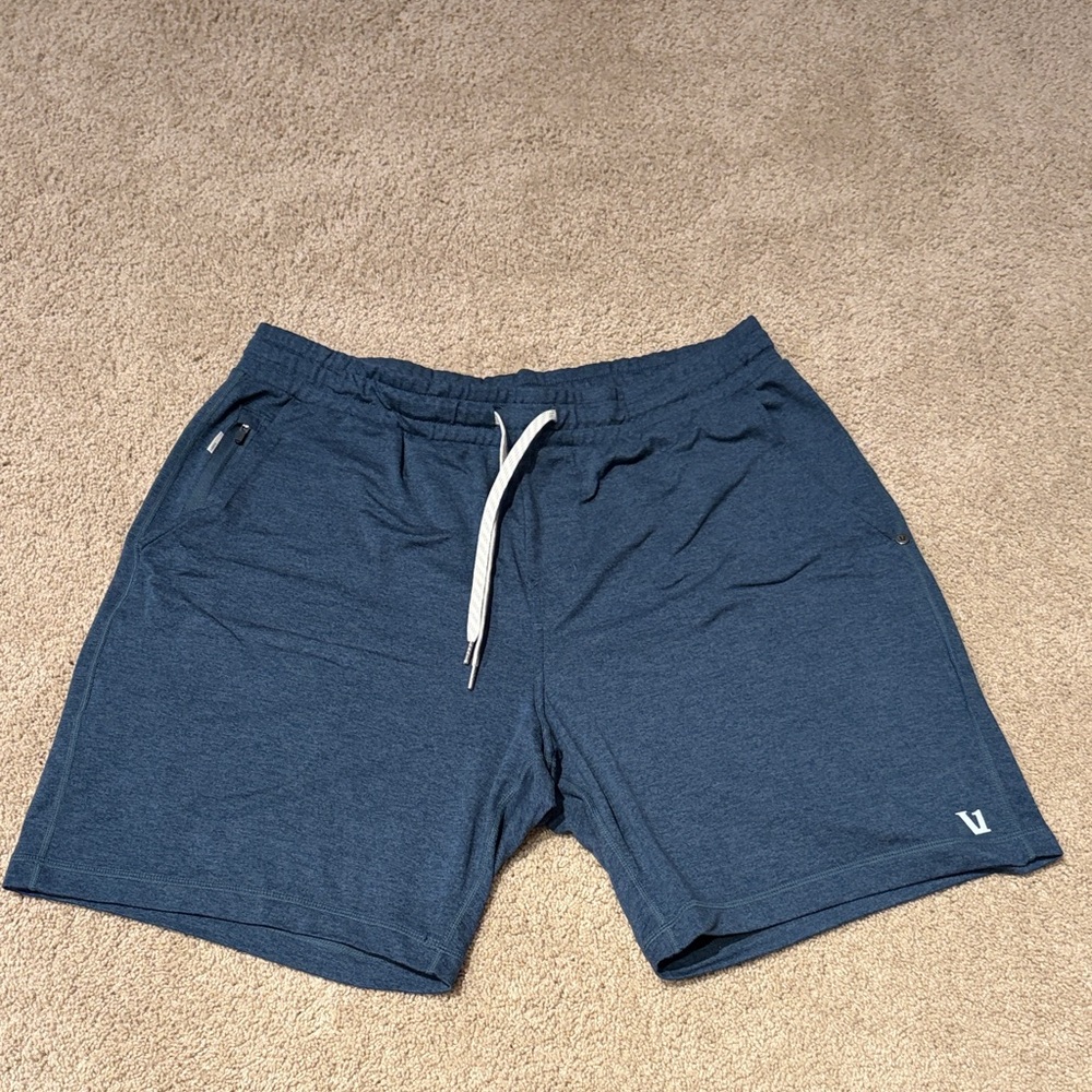 Vuori Ponto Performance Navy Blue Short Mens Large